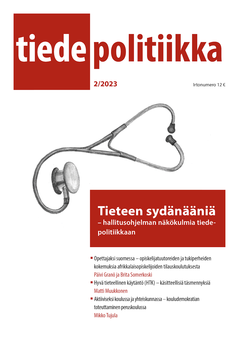 Tiedepolitiikka-lehden 48(2) kansikuva "Tieteen sydänääniä"